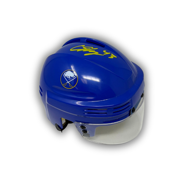 Conor Sheary Signed Buffalo Sabres Blue Hockey Mini Helmet