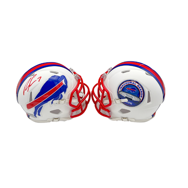 Ray Davis Signed TSE Exclusive Riddell Inaugural Buffalo Bills White Speed Mini Helmet