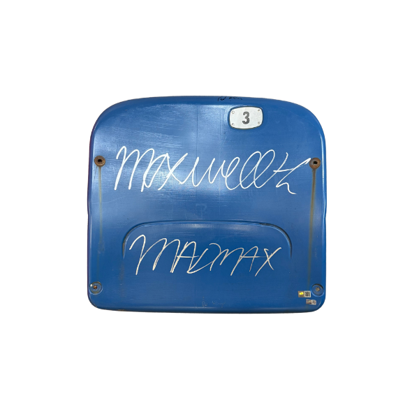 Maxwell Hairston Autographed Authentic Highmark Stadium Blue Seatback with "MAD MAX"