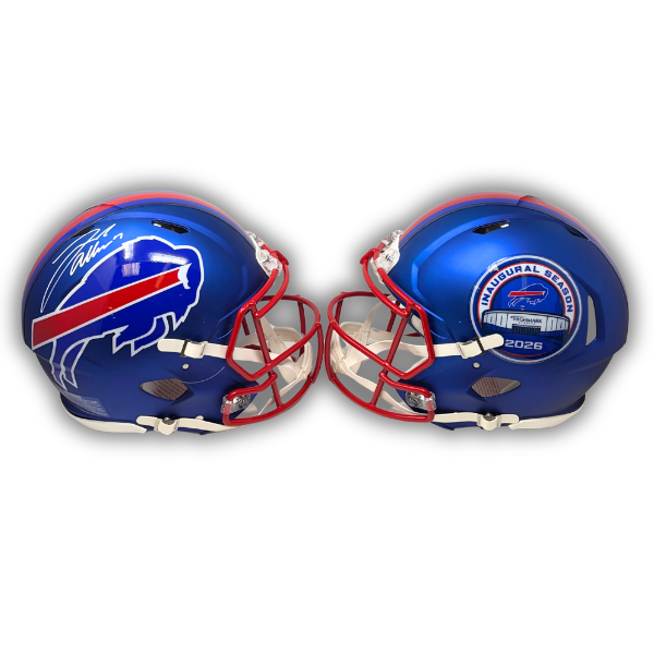 Josh Allen Signed TSE Exclusive Riddell Inaugural Buffalo Bills Full Size Blue Speed Authentic Helmet