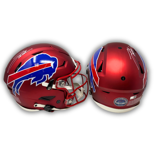 Josh Allen Signed TSE Exclusive Riddell Inaugural Buffalo Bills Full Size Red Authentic Speed Flex Helmet