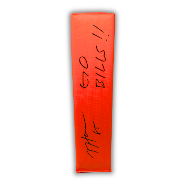 Jackson Hawes Signed Replica End Zone Pylon with "Go Bills"