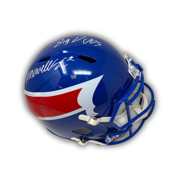 Maxwell Hairston Signed Buffalo Bills Nickel City Alternate Speed Full Size Replica Helmet with "BIG DUBS"