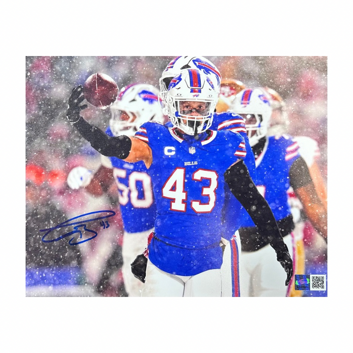 Terrel Bernard Signed Close-up in Snow Photo