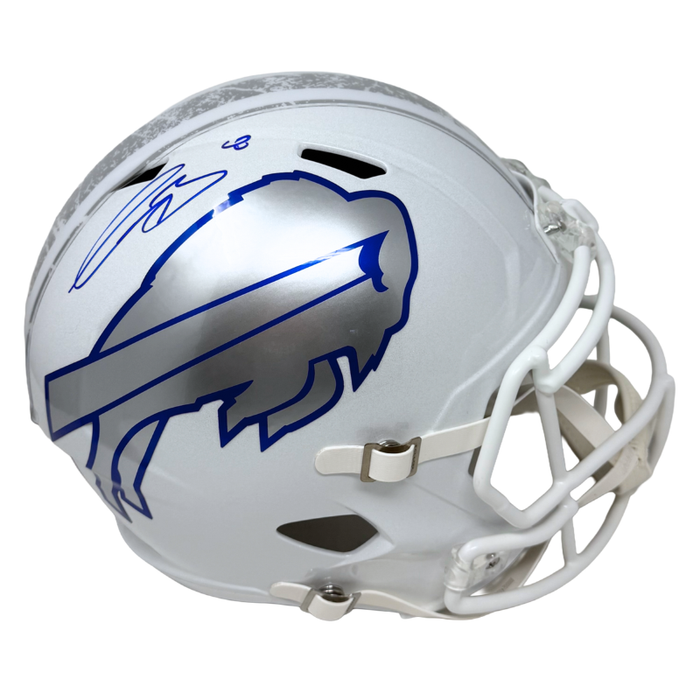 Terrel Bernard Signed Buffalo Bills Full Size Rivalries Speed Replica Helmet