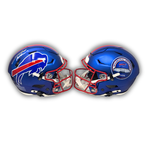 Josh Allen Signed TSE Exclusive Riddell Inaugural Buffalo Bills Full Size Blue Authentic Speed Flex Helmet