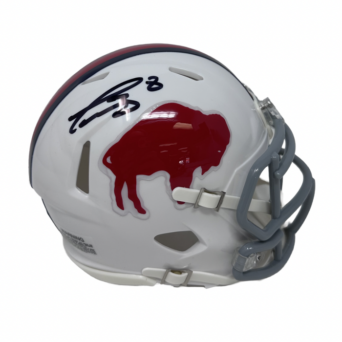 Terrel Bernard Signed Buffalo Bills Standing Buffalo Speed Mini Helmet