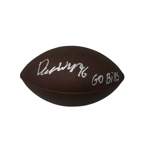 Deone Walker Signed Wilson Replica Football with "Go Bills"