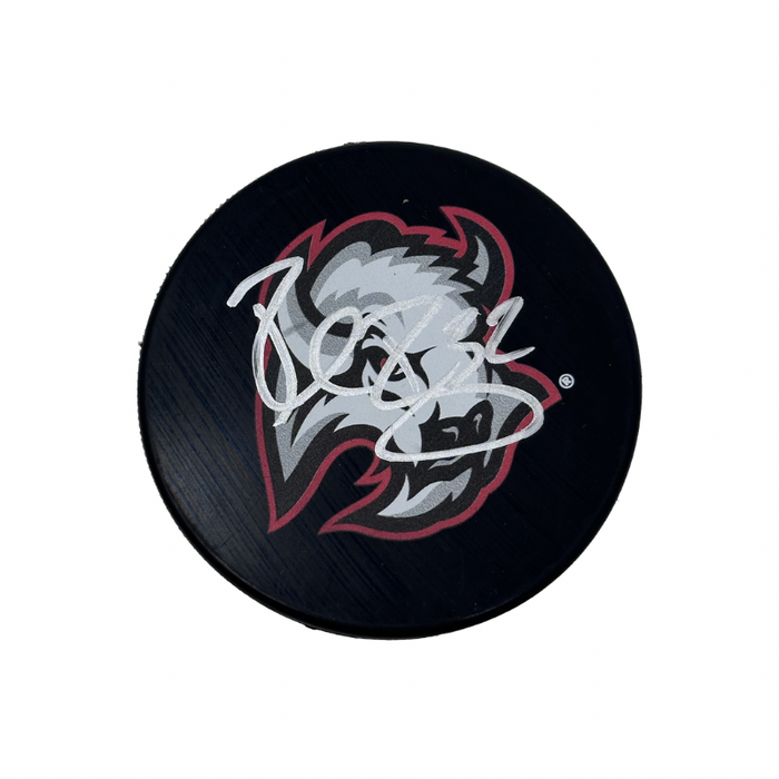 Rob Ray Signed Buffalo Sabres Large Goathead Logo Hockey Puck