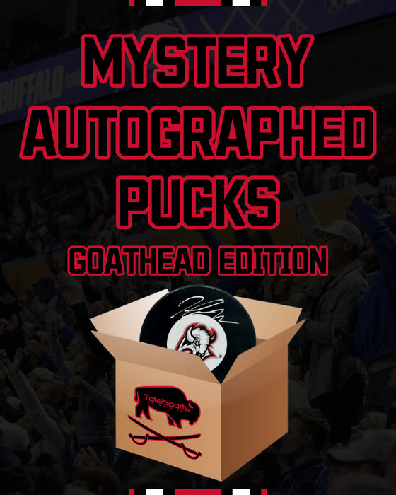 TSE Buffalo Sabres Autographed Mystery Puck (Goathead Edition)