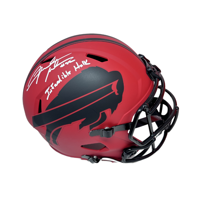 Fred Jackson Signed Buffalo Bills Full Size RAVE Speed Replica Helmet with Infredible Hulk