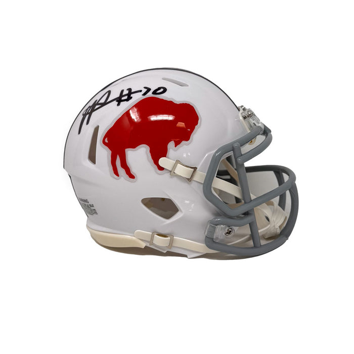 Alec Anderson Signed Buffalo Bills Standing Buffalo Speed Mini Helmet