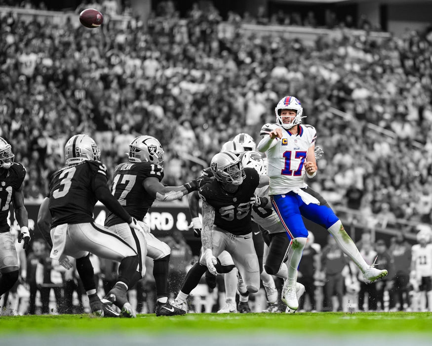 Unsigned Josh Allen Flick 6 Touchdown Pass Spotlight Photo