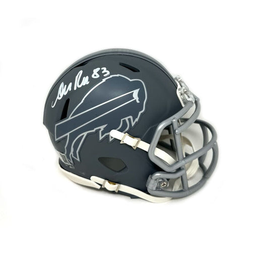 Andre Reed Signed Buffalo Bills Slate Speed Mini Helmet Signed Mini Helmets TSE Buffalo 