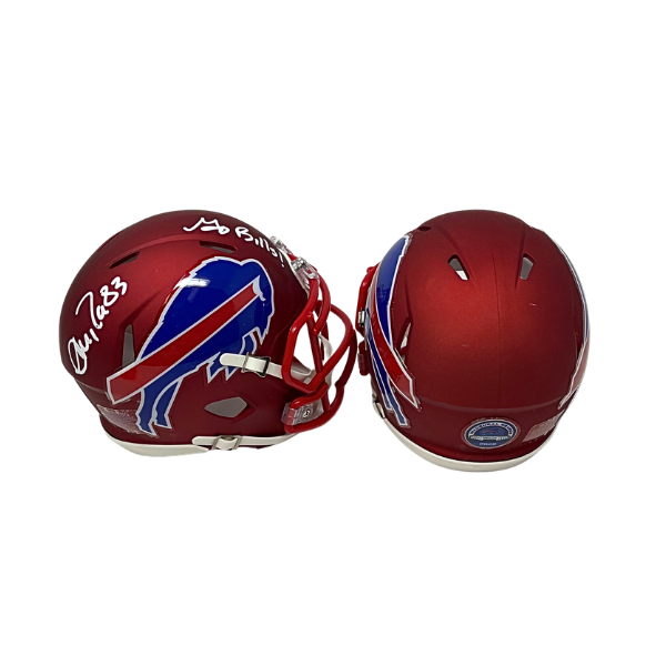 Andre Reed Signed TSE Exclusive Riddell Inaugural Buffalo Bills Red Speed Mini Helmet with "Go Bills"
