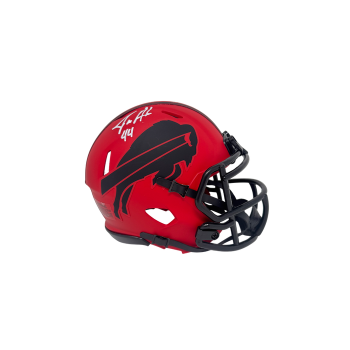 Joe Andreessen Signed Buffalo Bills RAVE Speed Mini Helmet