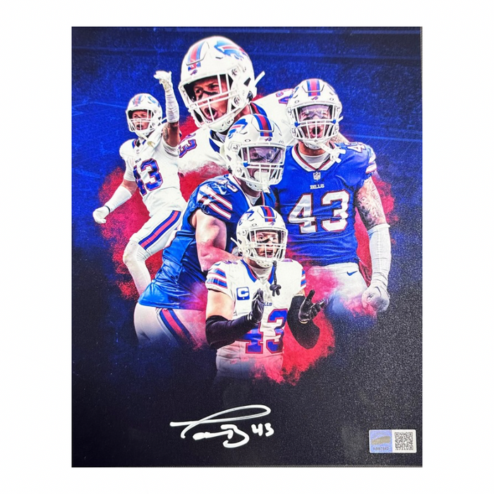 Terrel Bernard Signed Color Burst Collage Photo