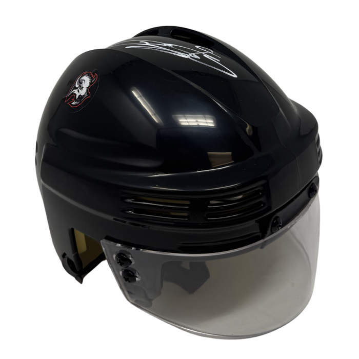 Bowen Byram Signed Buffalo Sabres Black Hockey Mini Helmet