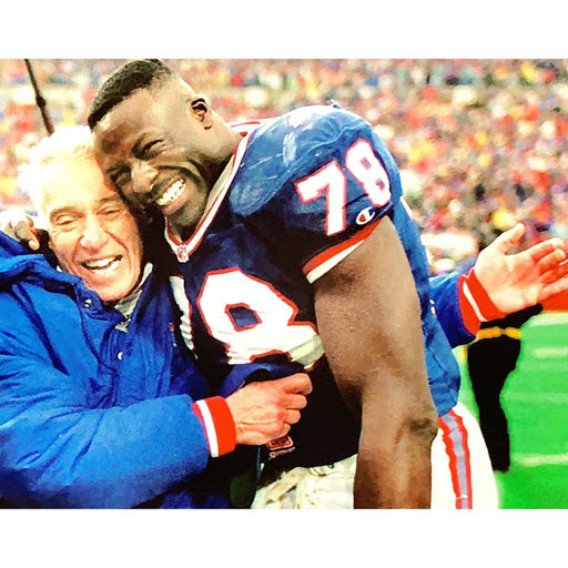 Bruce Smith Hugging Marv Levy Unsigned 8x10 Photo Unsigned Photos TSE Buffalo 