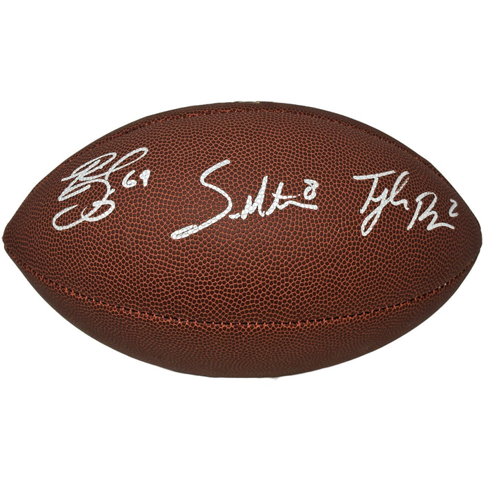 Special Teams Triple Signed Wilson Replica Football Signed Footballs TSE Buffalo 