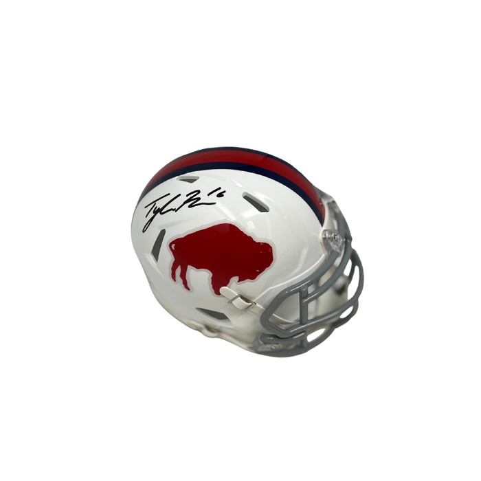 Tyler Bass Signed Buffalo Bills Standing Buffalo Speed Mini Helmet