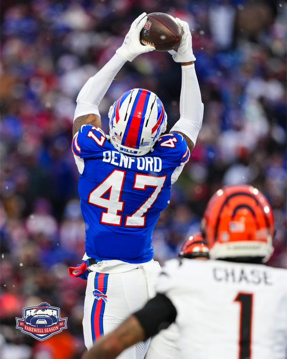 PRE-SALE: Christian Benford Signed Highpoint Interception vs Bengals Photo