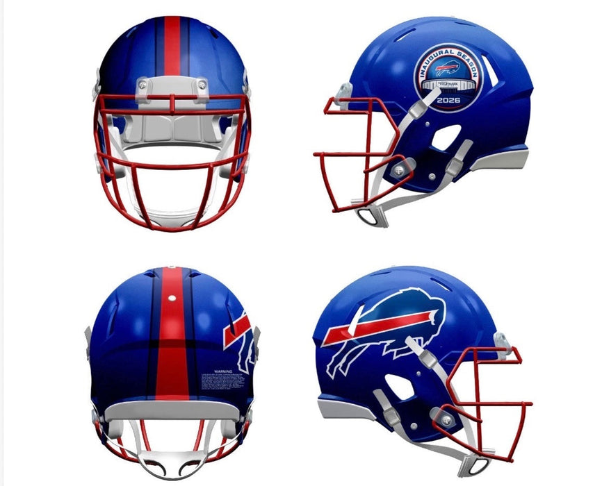 PRE-SALE: Steve Tasker Signed TSE Exclusive Blue Speed Mini Helmet