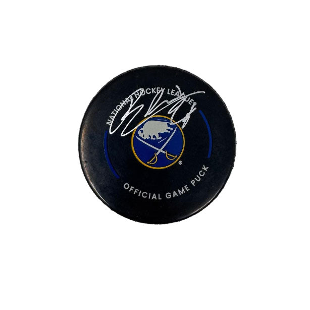 Bowen Byram Signed Buffalo Sabres Game Model Puck