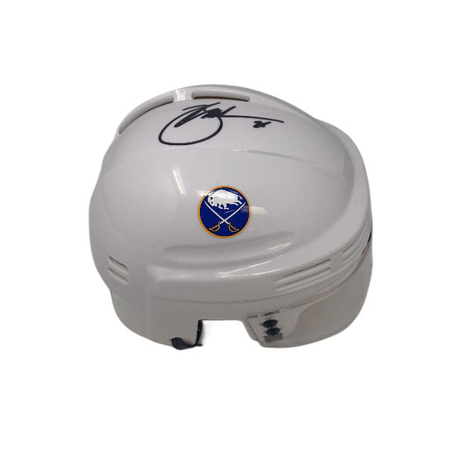 Brad May Signed Buffalo Sabres White Mini Helmet