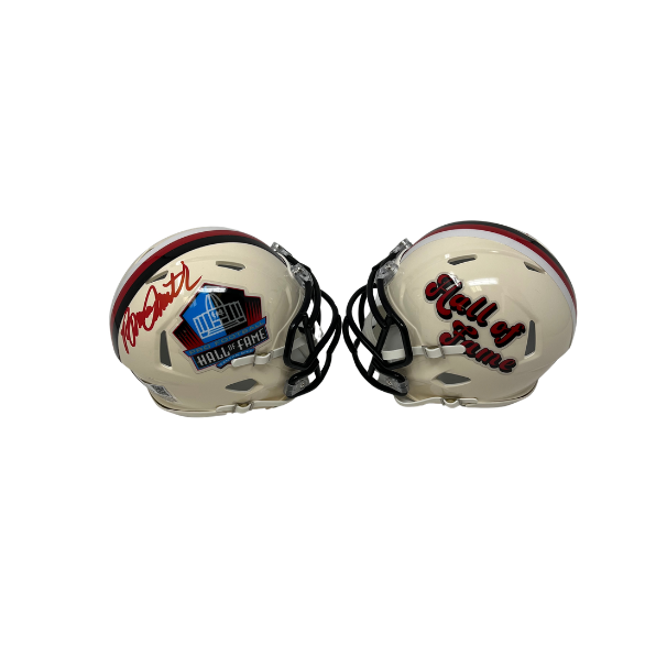Bruce Smith Signed Buffalo Bills Hall Of Fame Retro Speed Mini Helmet
