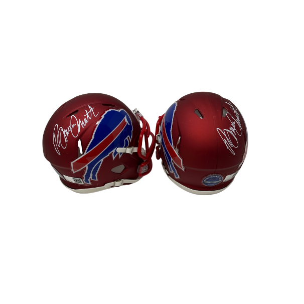 Bruce Smith Signed TSE Exclusive Riddell Inaugural Buffalo Bills Red Speed Mini Helmet
