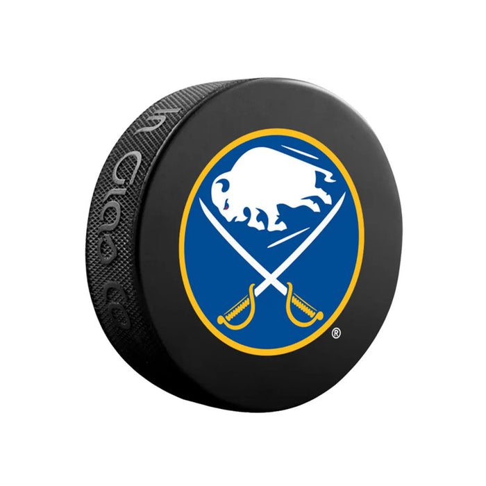 PRE-SALE: Pat LaFontaine Signed Buffalo Sabres Large Logo Puck