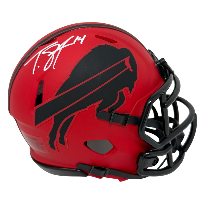 Tyrell Shavers Signed Buffalo Bills RAVE Speed Mini Helmet