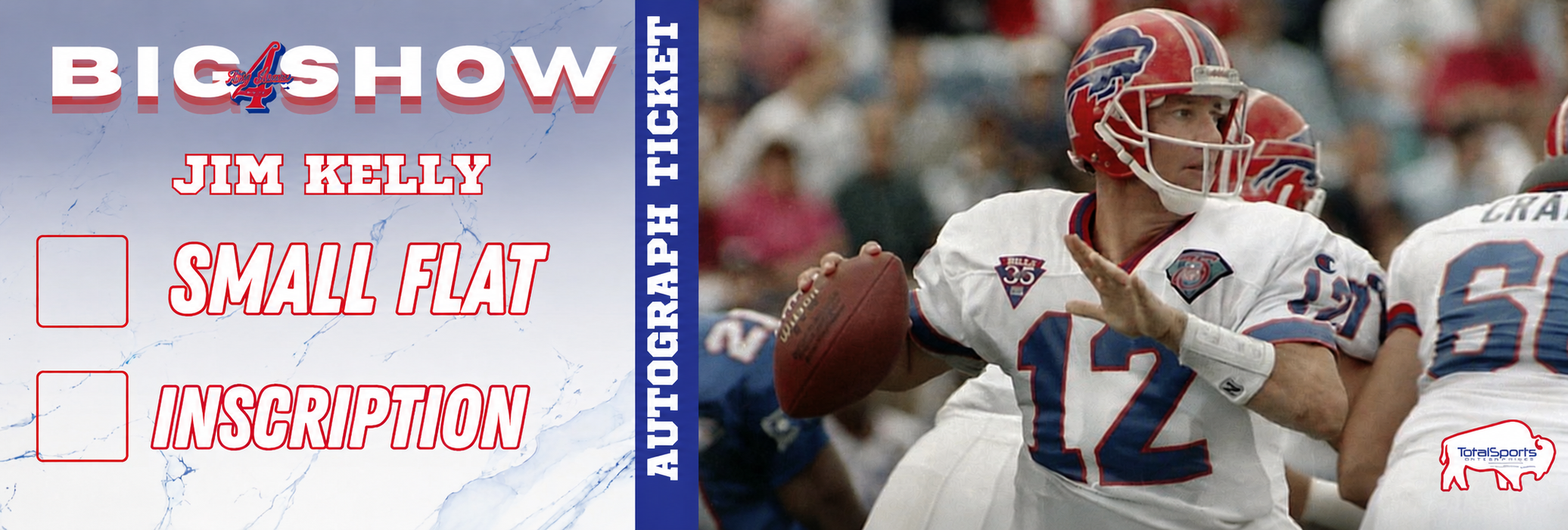 AUTOGRAPH TICKET: Get Your Small Flat (up to 16x20) or Mini Helmet Signed in Person by Jim Kelly