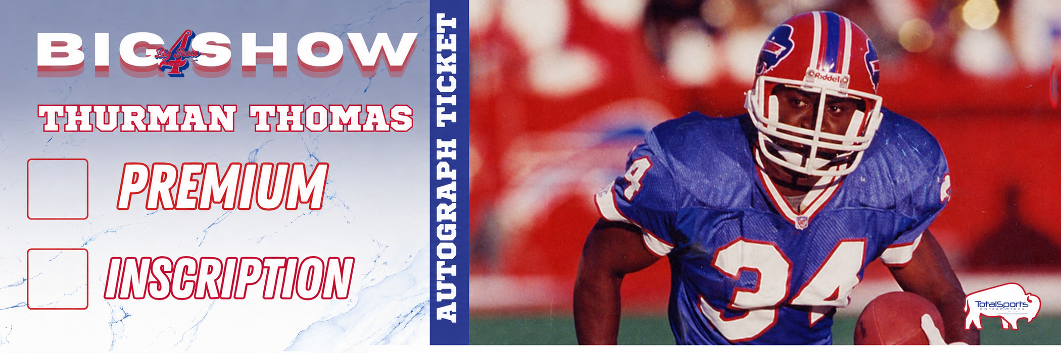 AUTOGRAPH TICKET: Get Your Premium Item Signed in Person by Thurman Thomas