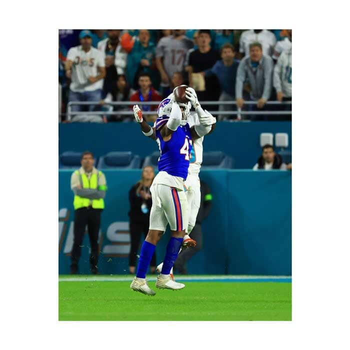 PRE-SALE: Christian Benford Signed Interception Vs. Dolphins Photo PRE-SALE TSE Buffalo 