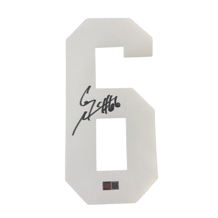 Connor McGovern Signed White Authentic Jersey Number #6