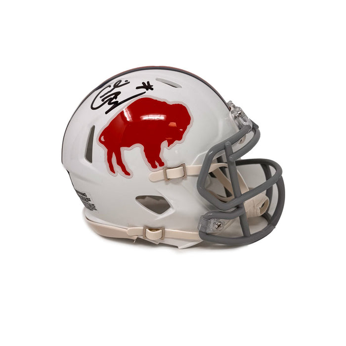 Cornelius Bennett Signed Buffalo Bills Standing Buffalo Speed Mini Helmet