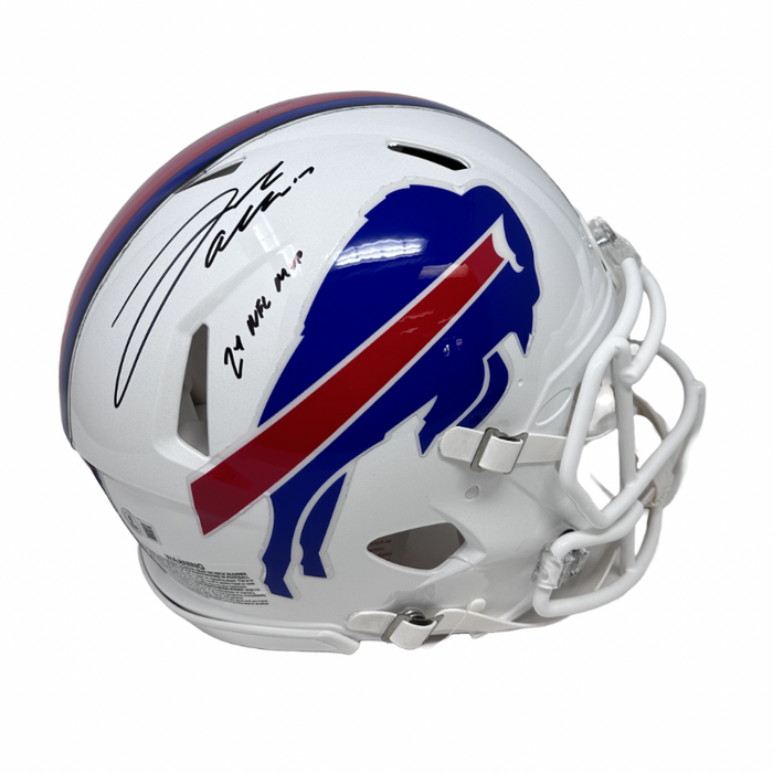 Josh Allen Signed Buffalo Bills Full Size 2021 Speed Authentic Helmet with "24 NFL MVP"