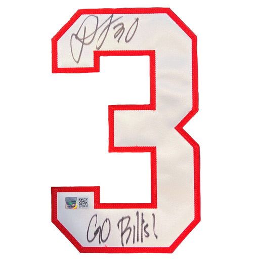 Dane Jackson Signed Jersey Number #3 with Go Bills CLEARANCE TSE Buffalo 