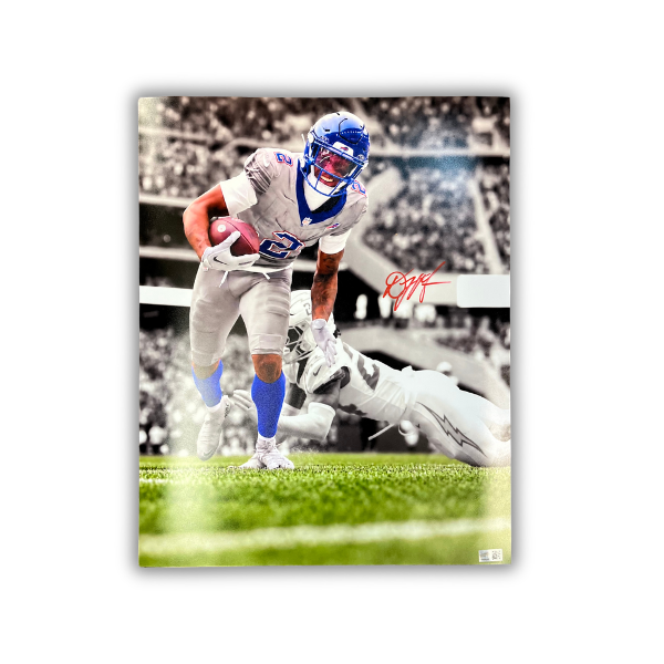 DJ Moore Signed Running with the Ball in Nickel City Jersey Spotlight Photo