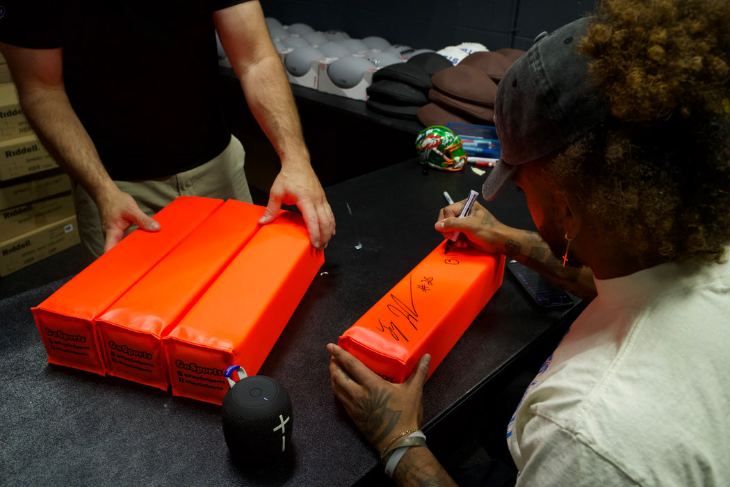 Ty Johnson Signed Replica End Zone Pylon with Bills Mafia