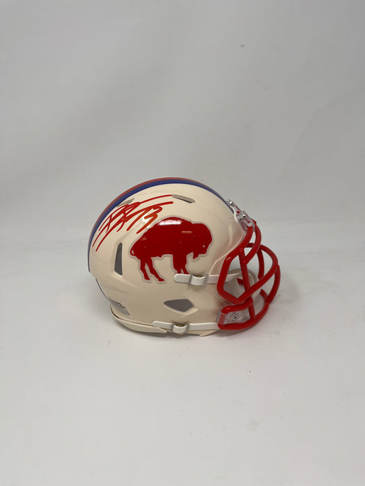Dion Dawkins Signed Buffalo Bills Retro Speed Mini Helmet