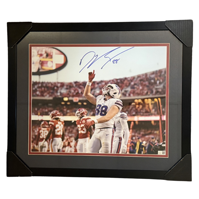 Dawson Knox Signed Pointing at the Sky Touchdown Celebration 16x20 Photo Professionally Framed
