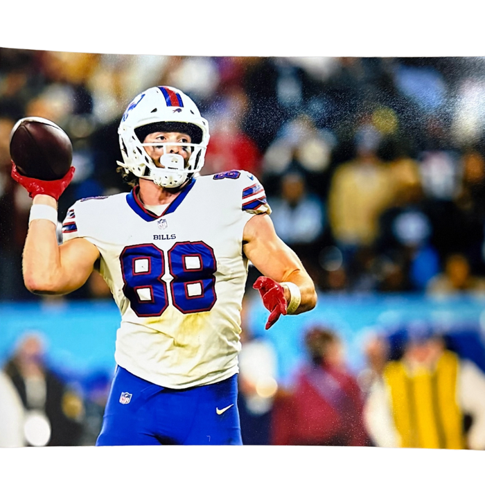 Dawson Knox Unsigned Throwing Ball 8x10 Photo