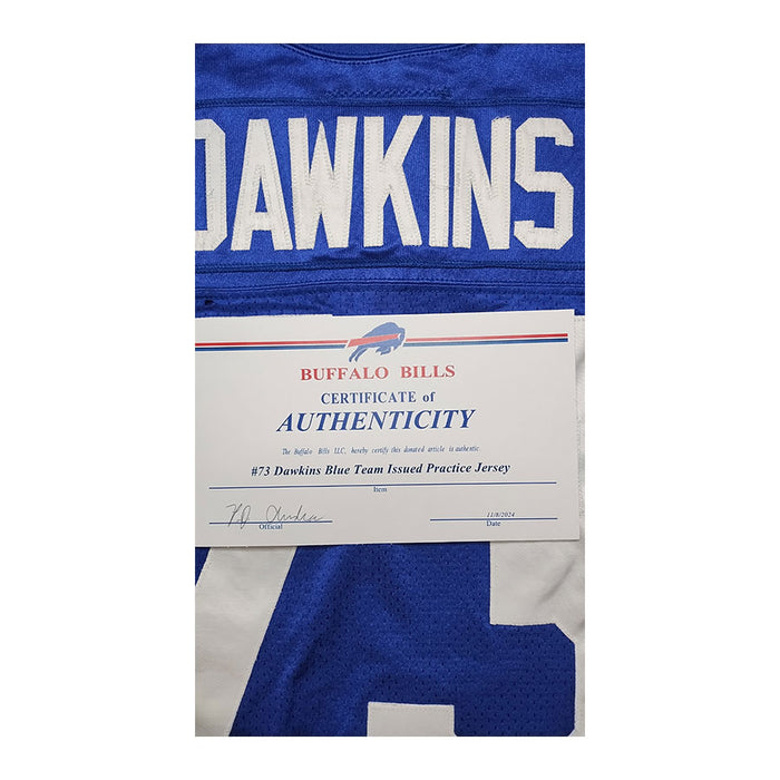 Dion Dawkins Authentic 2018 Blue Practice Jersey