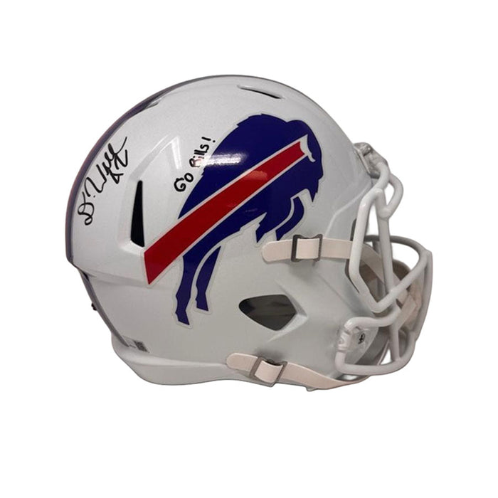 Dorian Williams Signed Buffalo Bills Full Size 2021 Speed Replica Helmet with Go Bills