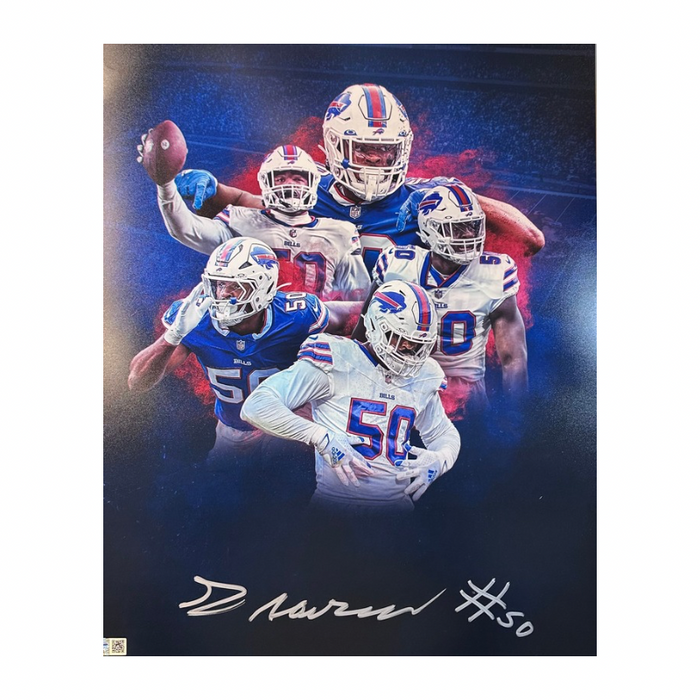 Greg Rousseau Signed Color Burst Collage 16x20 Photo