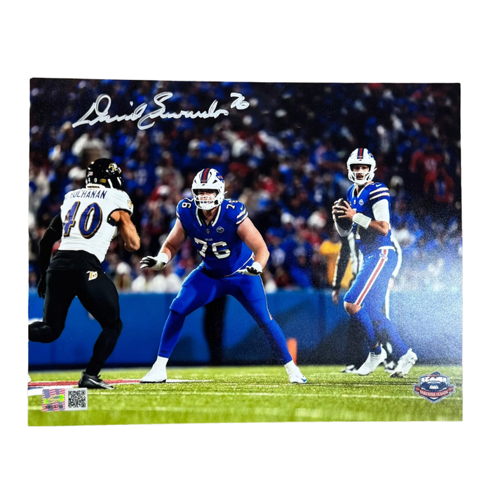 David Edwards Signed Blocking vs Ravens 8x10 Photo