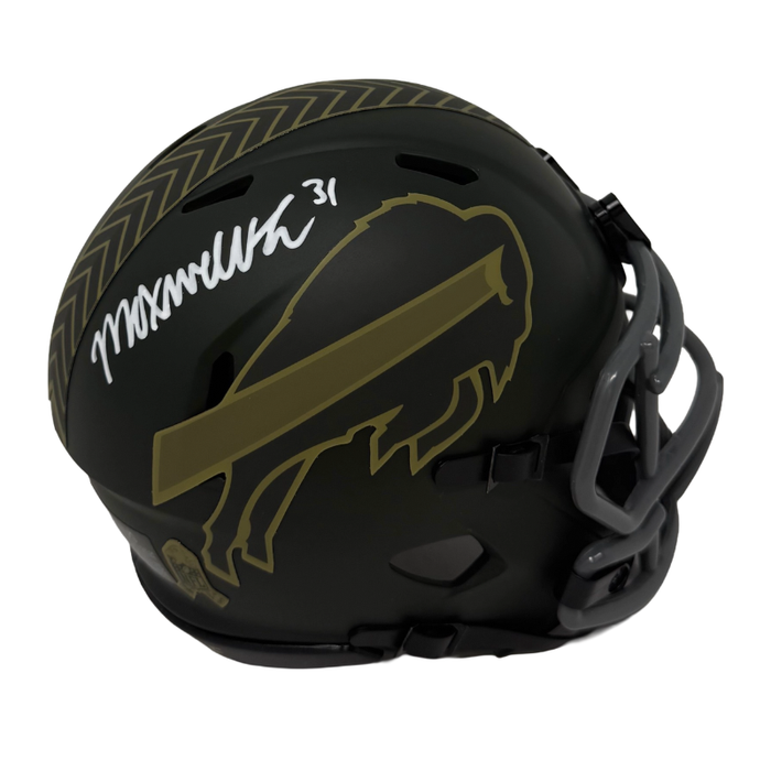 Maxwell Hairston Signed Buffalo Bills 2025 Salute to Service Speed Mini Helmet
